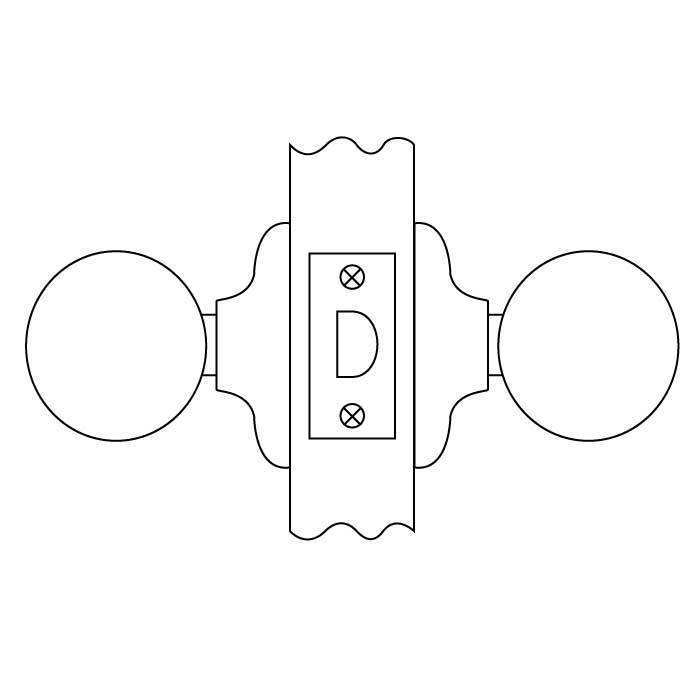 Kwikset Hancock Passage Knob With 6-Way Adjustable Latch And Round Corner Strike, Matte Black