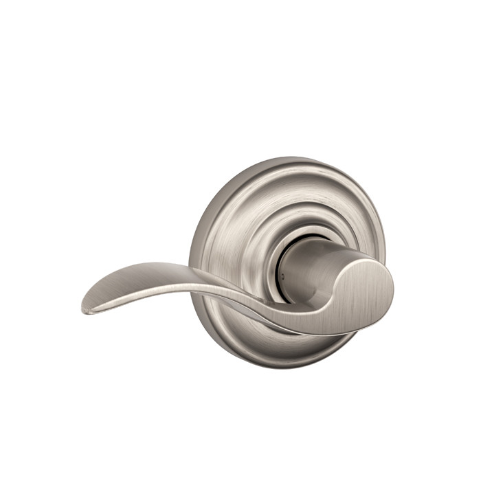 Schlage Residential F170 Accent Lever Single Dummy Trim With Andover Trim Function, Decorative, Left Hand Handing, Satin Nickel