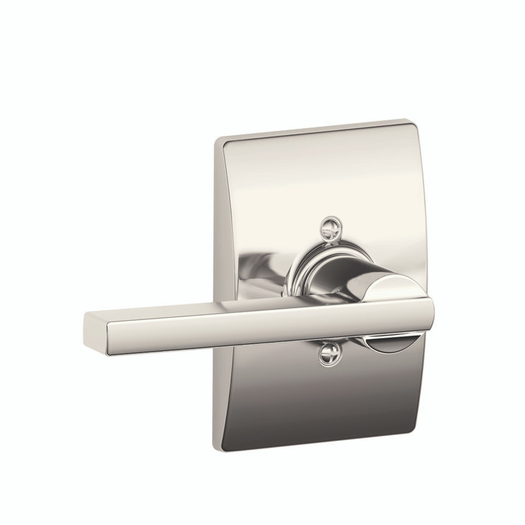 Schlage Residential F170 Latitude Lever Single Dummy Trim With Century Trim Function, Decorative, Bright Polished Nickel