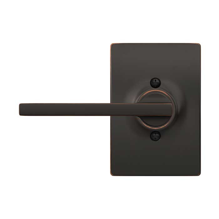 Schlage Residential F170 Latitude Lever Single Dummy Trim With Century Trim Function, Decorative, Aged Bronze