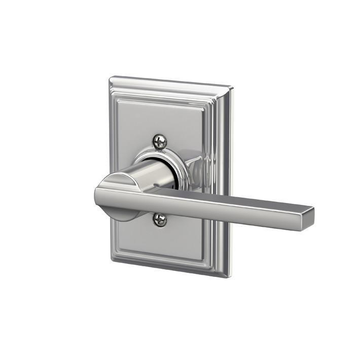 Schlage Residential F170 Latitude Lever Single Dummy Trim With Addison Trim Function, Decorative, Bright Polished Chrome