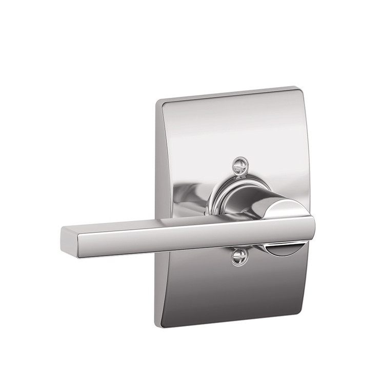 Schlage Residential F170 Latitude Lever Single Dummy Trim With Century Trim Function, Decorative, Bright Polished Chrome