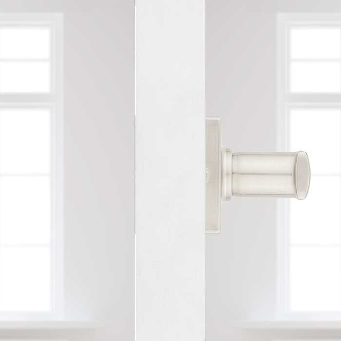 Kwikset Breton Half Dummy Lever With Square Rose, Satin Nickel