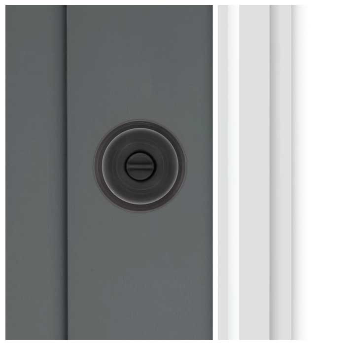 Kwikset Cove Privacy Knob With 6-Way Adjustable Latch And Round Corner Strike, Matte Black