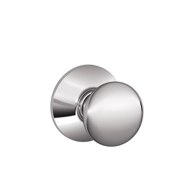 Schlage Residential F10 Plymouth Passage Knob Lock Function, Bright Polished Chrome