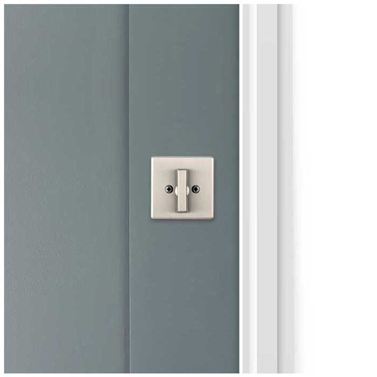 Kwikset 660 Sqt Single Cylinder Deadbolt Square, Smartkey, Round Corner Adjustable Latch, With Round Corner 1" X 2-1/4" Strike And Round Corner Full Lip Strike, Satin Nickel