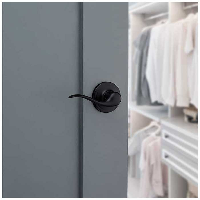Kwikset Tustin Half Dummy Lever Right Hand, Matte Black