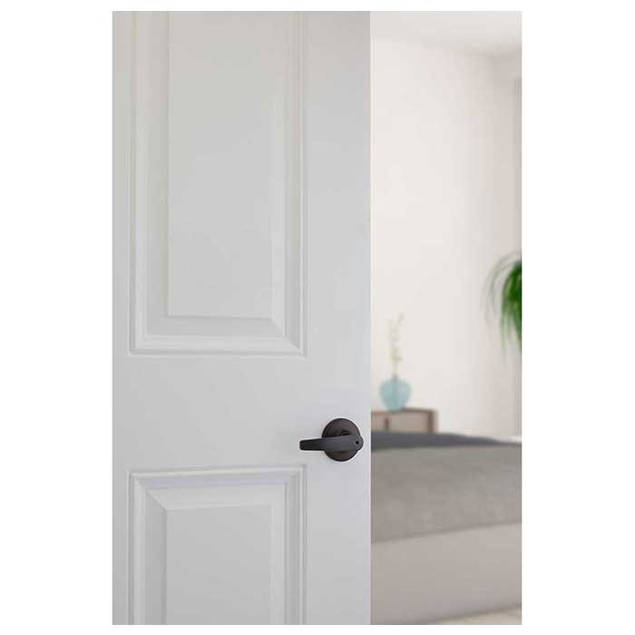 Kwikset Delta Privacy Lever With 6-Way Adjustable Latch And Round Corner Strike, Venetian Bronze