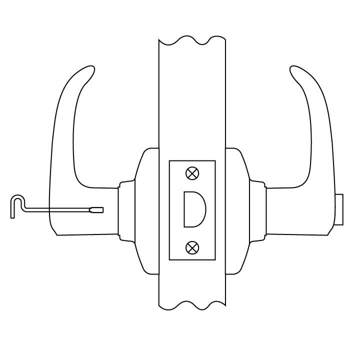 Kwikset Dorian Privacy Lever With 6-Way Adjustable Latch And Round Corner Strike, Venetian Bronze