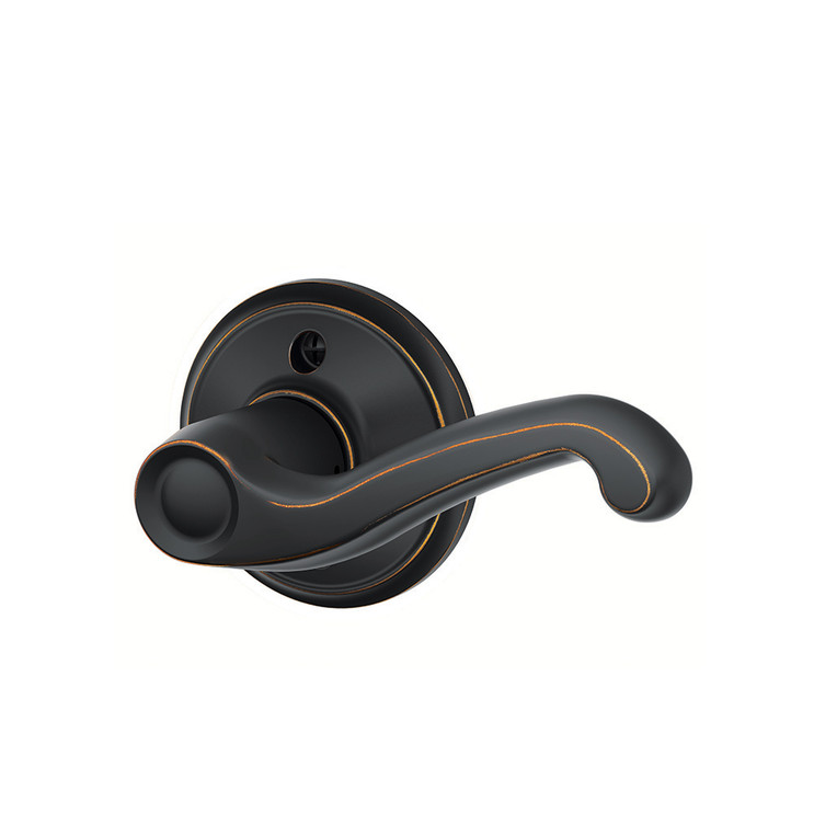 Schlage Residential F170 Flair Lever Single Dummy Trim Function, Right Hand Handing, Aged Bronze