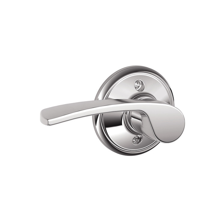 Schlage Residential F170 Merano Lever Single Dummy Trim, Left Hand Handing, Bright Polished Chrome