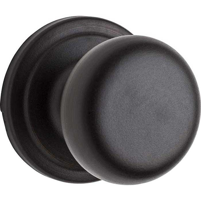 Kwikset Hancock Passage Knob With 6-Way Adjustable Latch And Round Corner Strike, Venetian Bronze