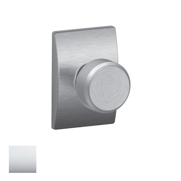 Schlage Residential F170 Bowery Knob Single Dummy Trim With Greyson Trim Function, Decorative, Bright Polished Chrome