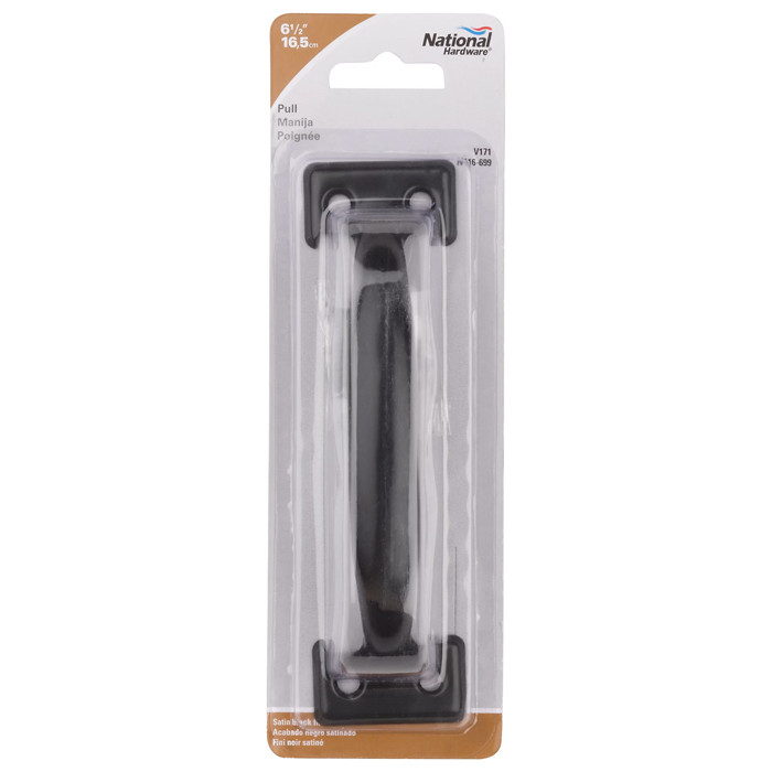 National Hardware Utility Pull, For Wood Or Metal Doors, 6-1/2", Visual Pack, Catalog #V171, Galvanized