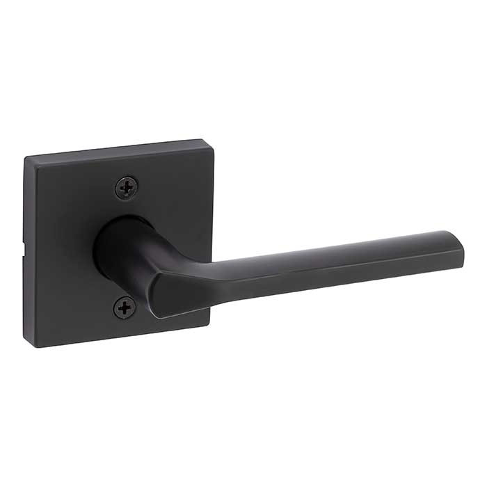Kwikset Lisbon Half Dummy Lever With Square Rose, Matte Black