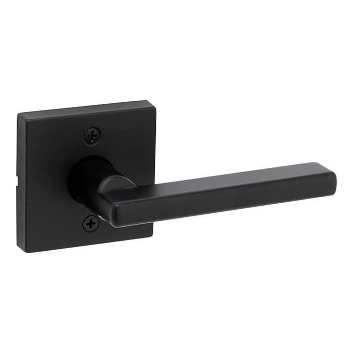 Kwikset Halifax Half Dummy Lever With Square Rose, Matte Black