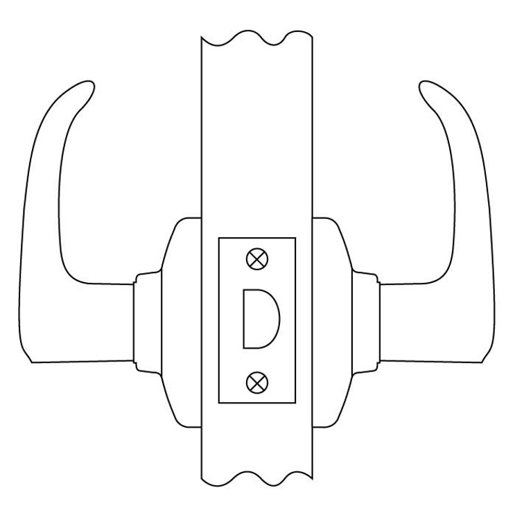 Kwikset Dorian Passage Lever With 6-Way Adjustable Latch And Round Corner Strike, Venetian Bronze