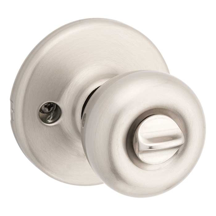 Kwikset Tylo Keyed Entry Knob Smartkey With 6-Way Adjustable Latch And Round Corner Strike, Satin Nickel
