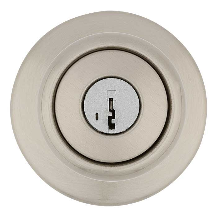 Kwikset Tylo Keyed Entry Knob Smartkey With 6-Way Adjustable Latch And Round Corner Strike, Satin Nickel