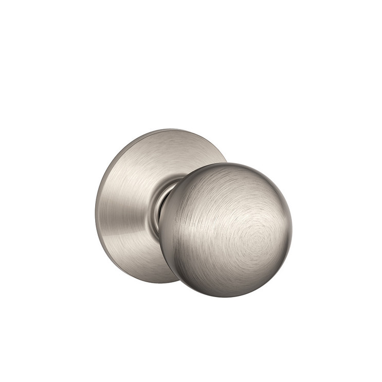 Schlage Residential F10 Orbit Passage Knob Lock Function, Satin Nickel