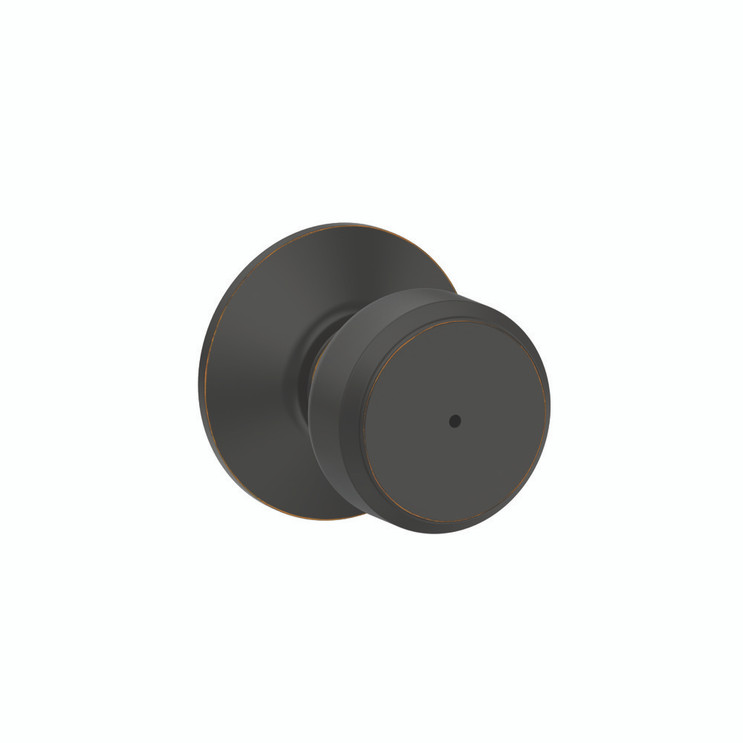 Schlage Residential F40 Bowery Privacy Knob Lock Function, Aged Bronze