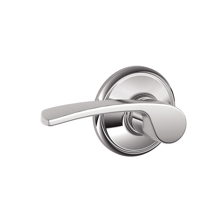 Schlage Residential F10 Merano Passage Lever Lock Function, Bright Polished Chrome