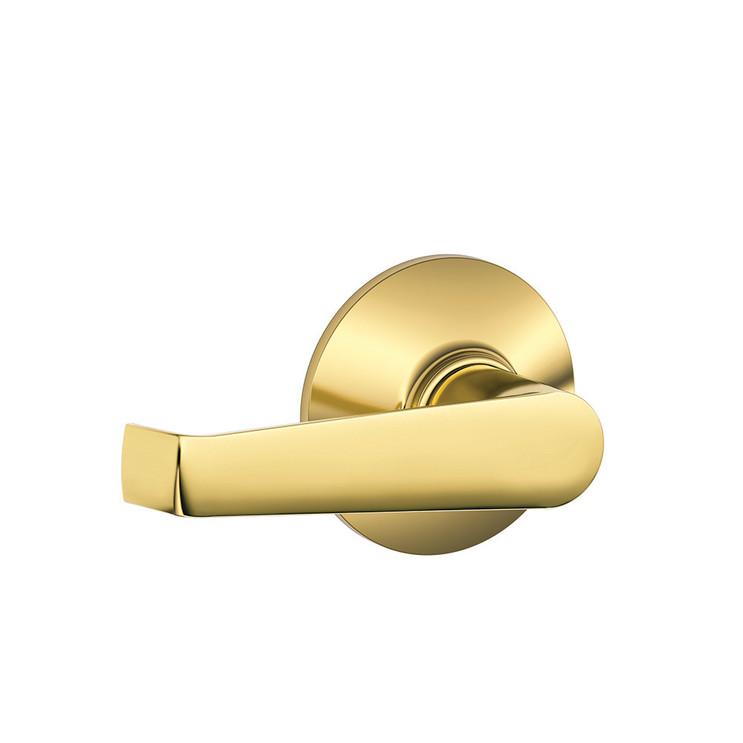 Schlage Residential F10 Elan Passage Lever Lock Function, Bright Polished Brass