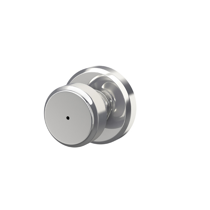 Schlage Residential F40 Bowery Privacy Knob Lock With Greyson Trim Function, Decorative, Bright Polished Chrome