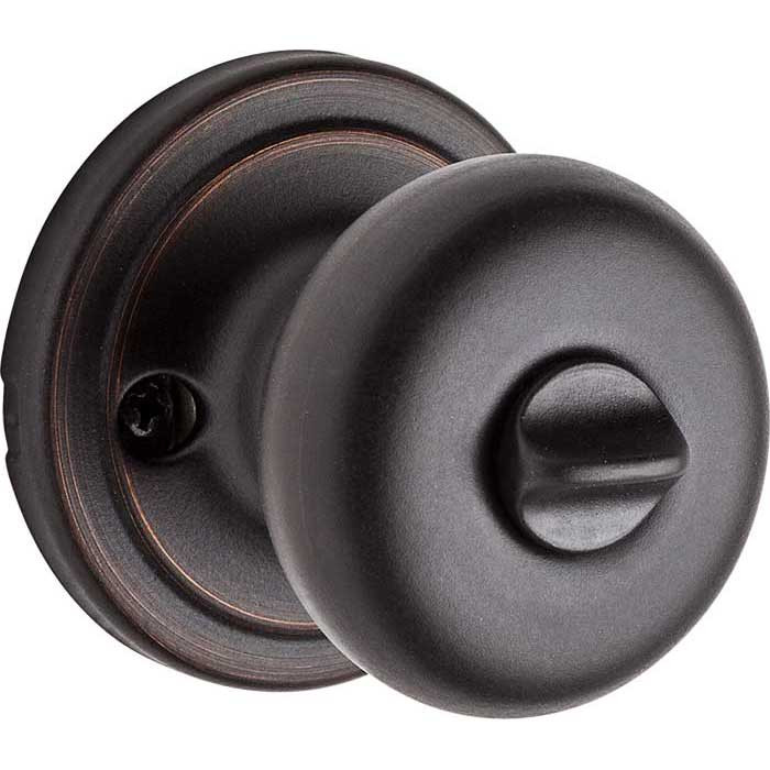 Kwikset Hancock Keyed Entry Knob Smartkey With 6-Way Adjustable Latch And Round Corner Strike, Venetian Bronze