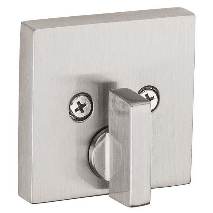 Kwikset Downtown Single Cylinder Deadbolt, -Square Rose, Smartkey, 6-Way Adjustable Latch, Round And Square Corner Strikes, Satin Nickel