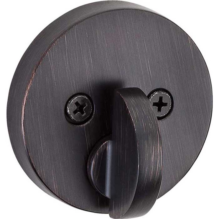 Kwikset Uptown Single Cylinder Deadbolt Smartkey With Round Corner Adjustable Latch And Round Corner Strike, Venetian Bronze