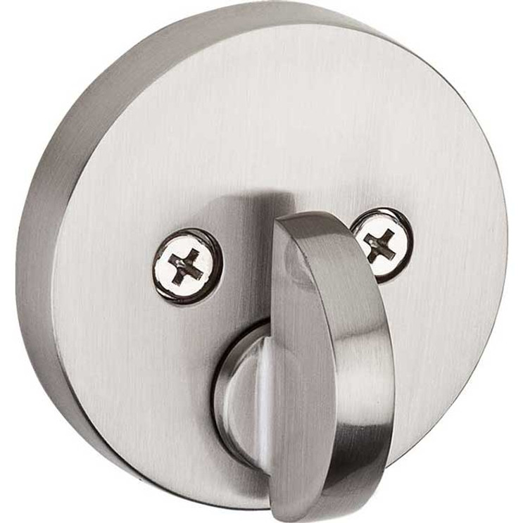Kwikset Uptown Single Cylinder Deadbolt, -Round Rose, Smartkey, 6-Way Adjustable Latch, Round And Square Corner Strikes, Satin Nickel
