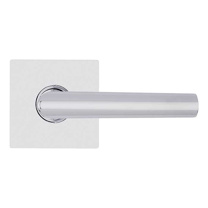 Kwikset Milan Passage Lever, Square Rose With 6-Way Adjustable Latch And Round Corner Strike, Bright Polished Chrome