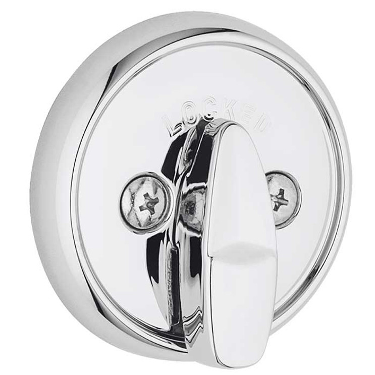 Kwikset 780 Single Cylinder Deadbolt X Thumbturn, 6-Way Adjustable Latch, Round And Square Corner Strikes, Keyed Alike, Bright Polished Chrome