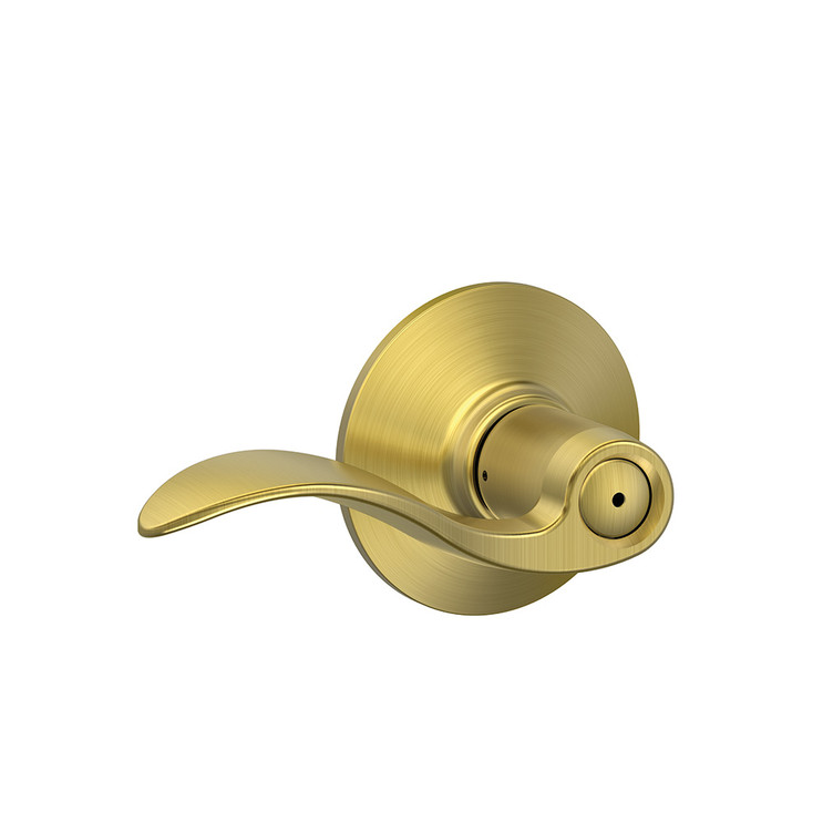 Schlage Residential F40 Accent Privacy Lever Lock Function, Satin Brass