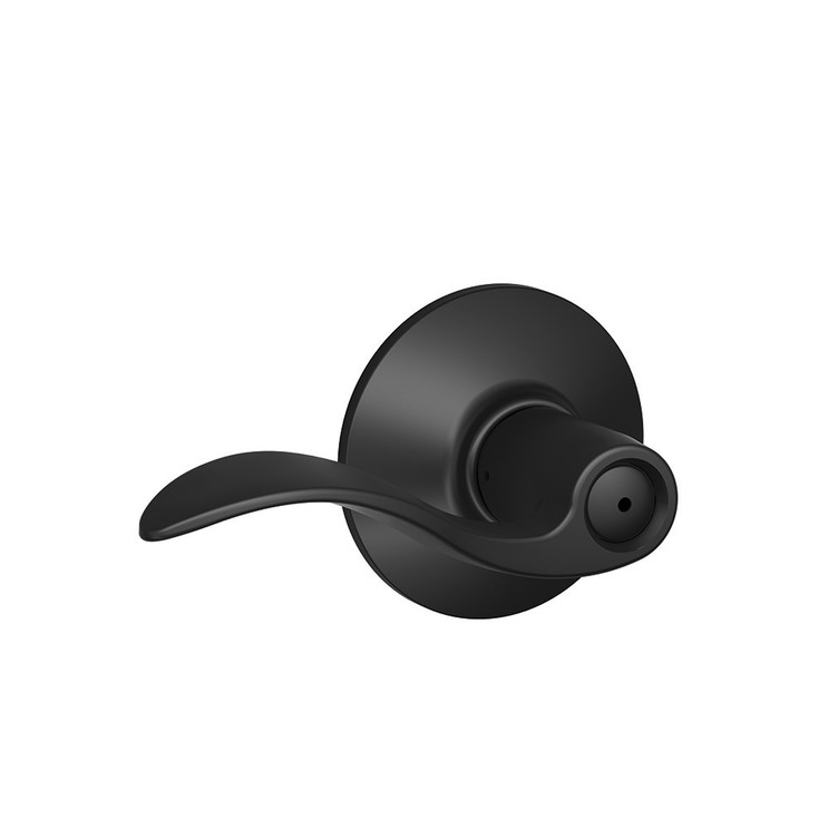 Schlage Residential F40 Accent Privacy Lever Lock Function, Matte Black