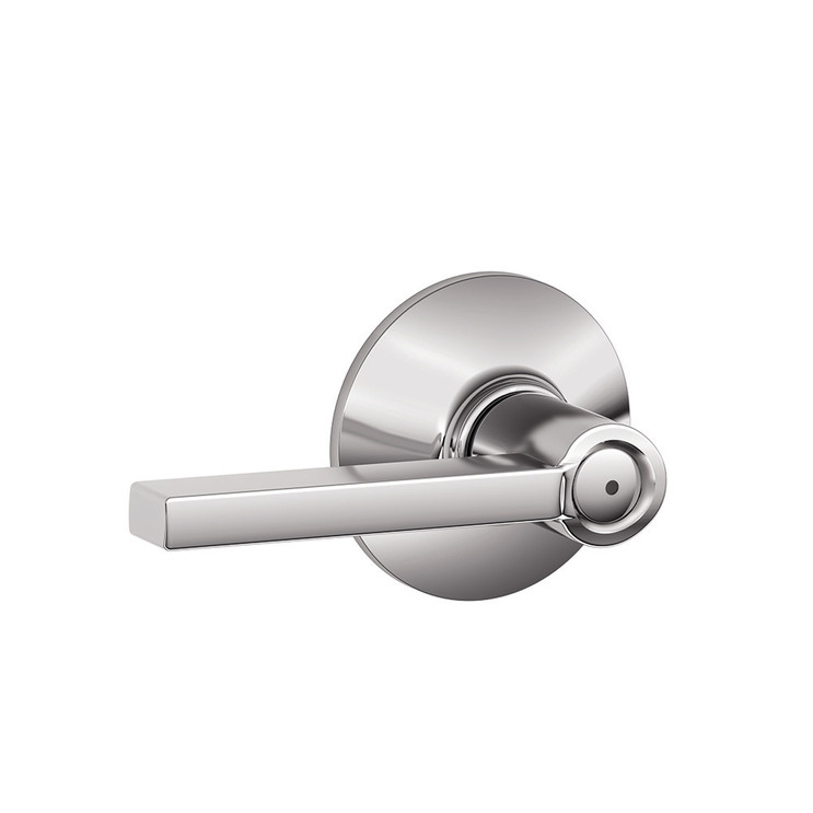 Schlage Residential F40 Latitude Privacy Lever Lock Function, Bright Polished Chrome