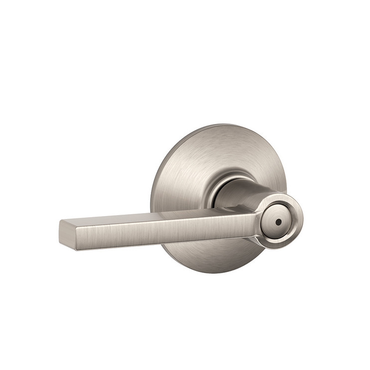 Schlage Residential F40 Latitude Privacy Lever Lock Function, Satin Nickel