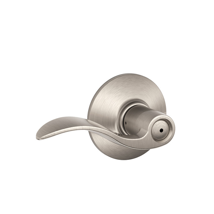 Schlage Residential F40 Accent Privacy Lever Lock Function, Satin Nickel