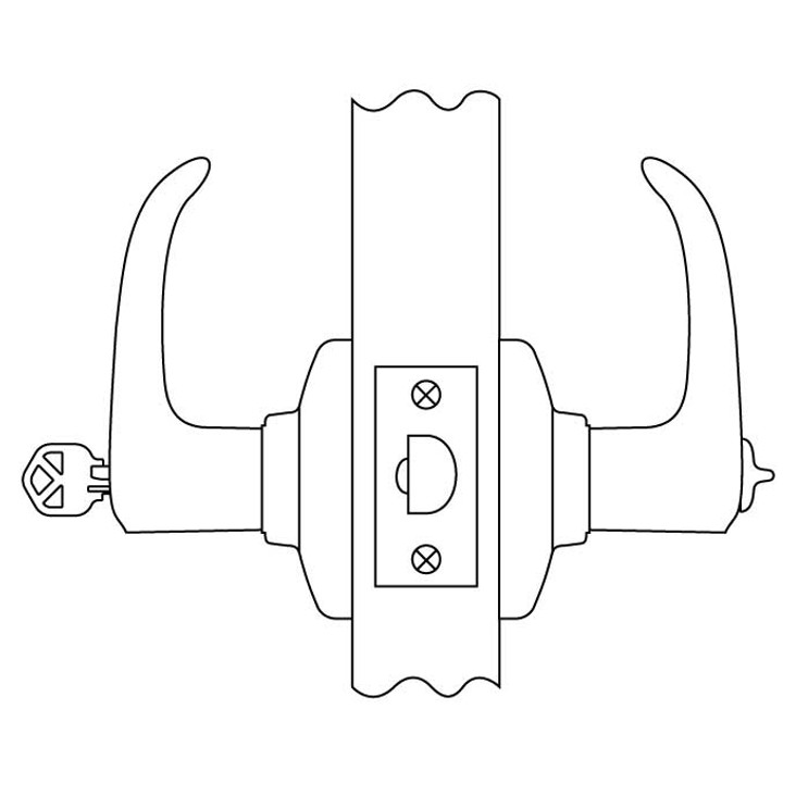 Kwikset Delta Keyed Entry Lever With 6-Way Adjustable Latch And Round Corner Strike, Satin Nickel