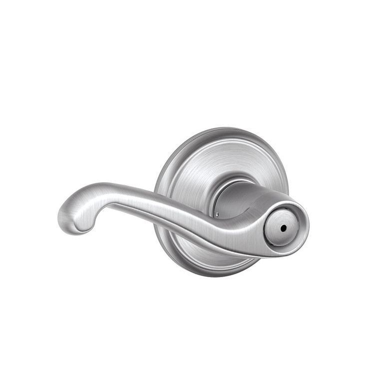 Schlage Residential F40 Flair Privacy Lever Lock Function, Satin Chrome