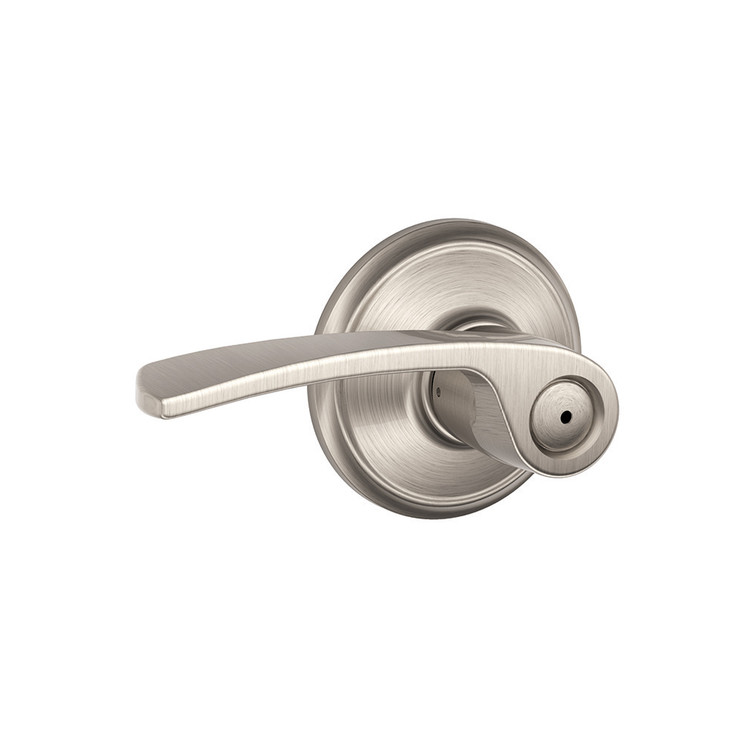 Schlage Residential F40 Merano Privacy Lever Lock Function, Satin Nickel