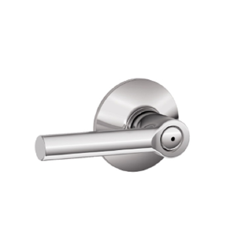 Schlage Residential F40 Broadway Privacy Lever Lock Function, Bright Polished Chrome