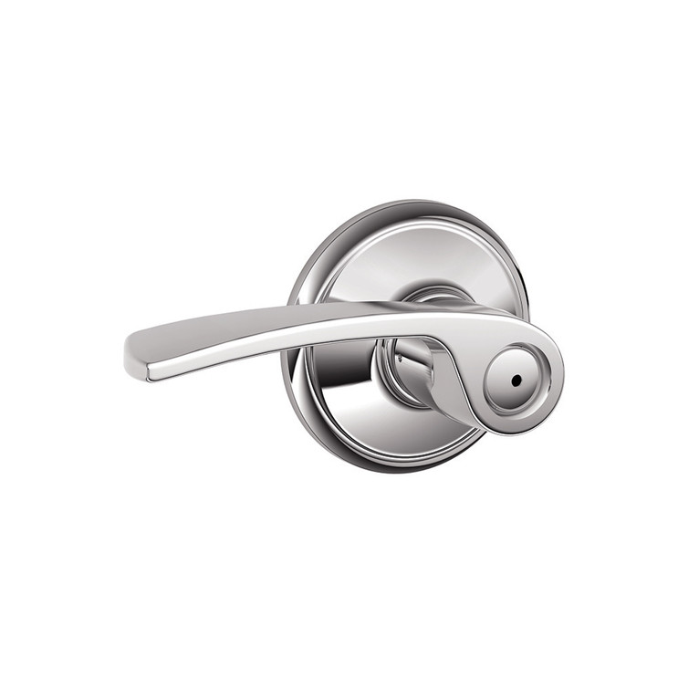 Schlage Residential F40 Merano Privacy Lever Lock Function, Bright Polished Chrome