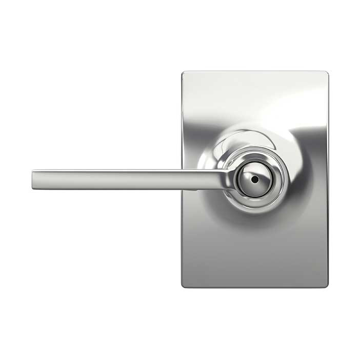 Schlage Residential F40 Latitude Privacy Lever Lock With Century Trim Function, Decorative, Bright Polished Chrome