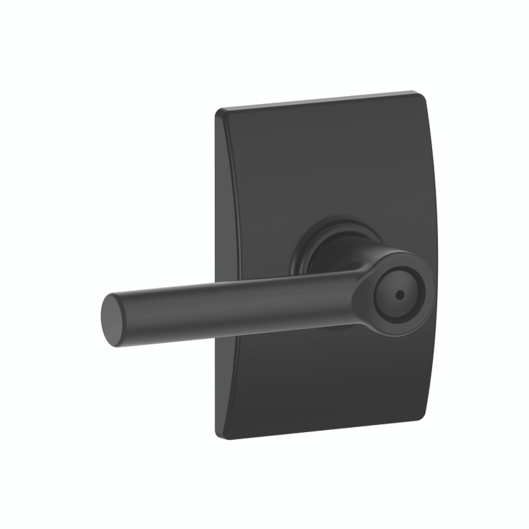 Schlage Residential F40 Broadway Privacy Lever Lock With Century Trim Function, Decorative, Matte Black