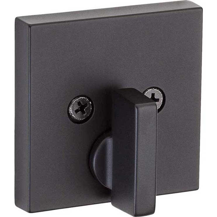 Kwikset Downtown Single Cylinder Deadbolt, -Square Rose, Smartkey, 6-Way Adjustable Latch, Round And Square Corner Strikes, Matte Black