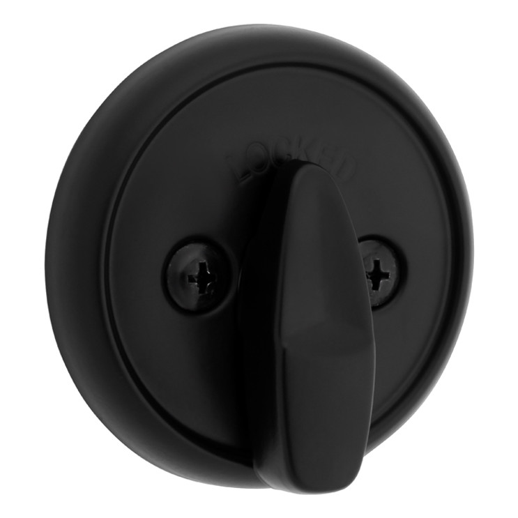 Kwikset 780 Single Cylinder Deadbolt X Thumbturn, 6-Way Adjustable Latch, Round And Square Corner Strikes, Keyed Alike, Matte Black