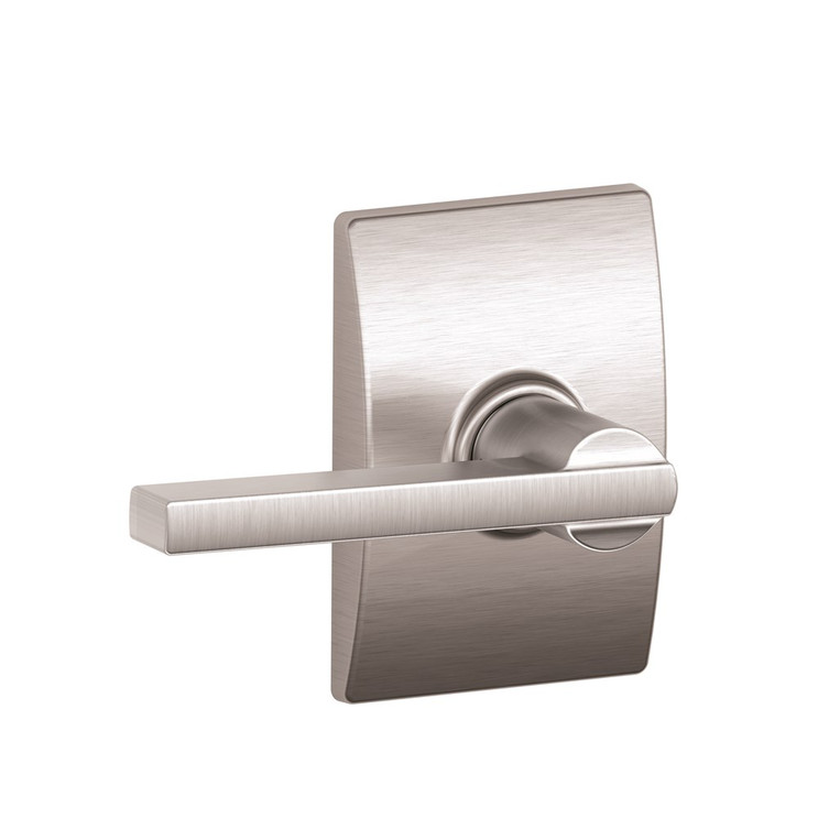 Schlage Residential F10 Latitude Passage Lever Lock With Century Trim Function, Decorative, Satin Chrome