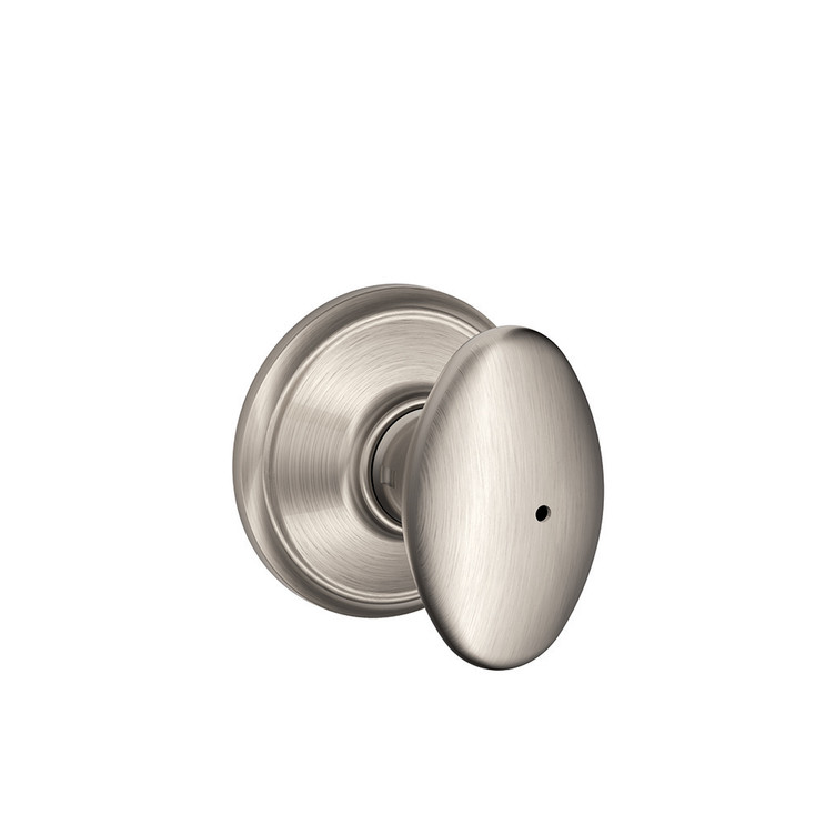 Schlage Residential F40 Siena Privacy Knob Lock Function, Satin Nickel